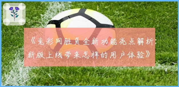 《竞彩网胜负全新功能亮点解析：新版上线带来怎样的用户体验》